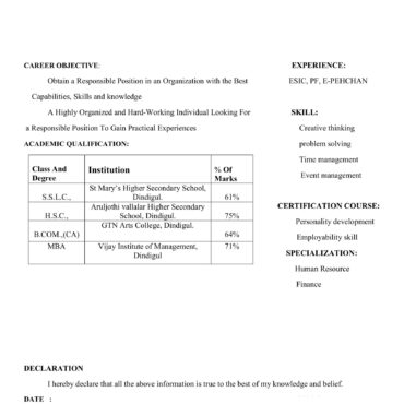 11628 - Business Administration Experienced