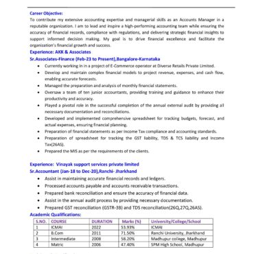 6111-CWA / CS Experienced