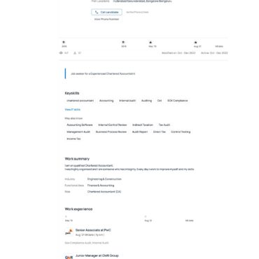 4855-Chartered Accountant Experienced