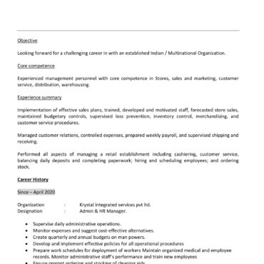 4022-HR Cum Recruitment and Admin Executive