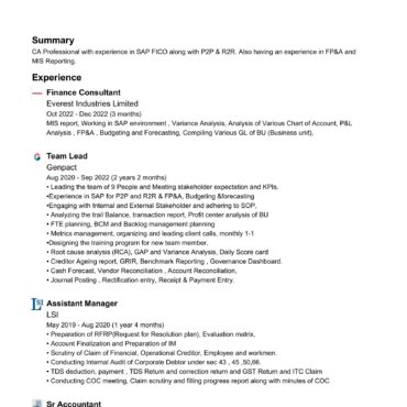 3116 - Semi Qualified Professional