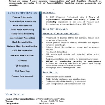 3196 - Business Administration Experienced