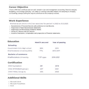 2567-Semi Qualified Professional