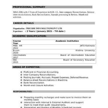 3241 - Business Administration Experienced