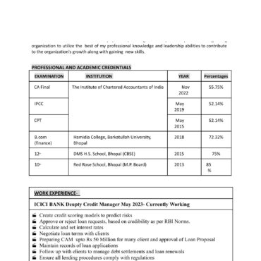 3238 - Chartered Accountant Experienced