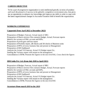 3188 - Semi Qualified Professional