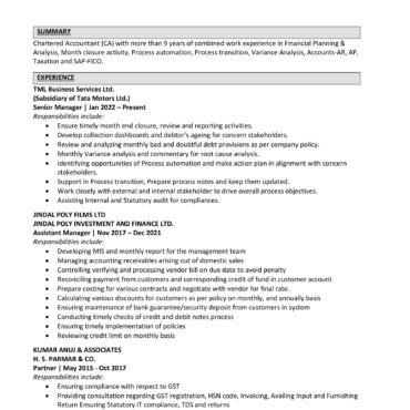 4197-Chartered Accountant Experienced