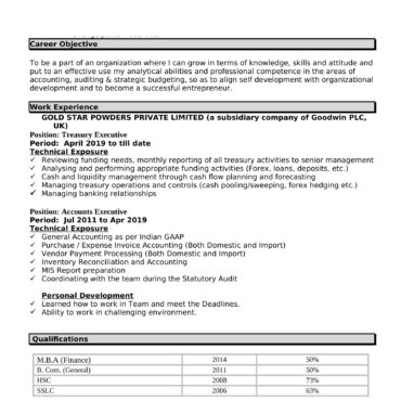 3174 - Business Administration Experienced
