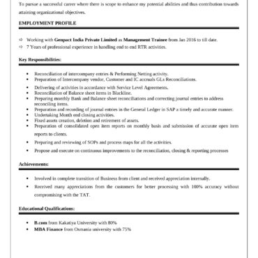 3165 - Business Administration Experienced