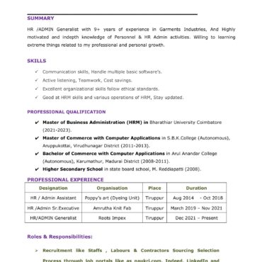 2841-HR Cum Recruitment and Admin Executive