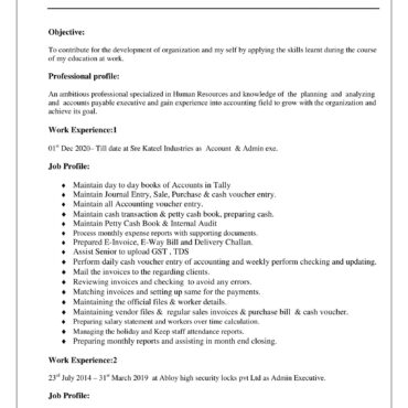 2802-Business Administration Experienced