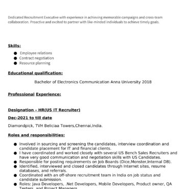 4613-HR Cum Recruitment and Admin Executive