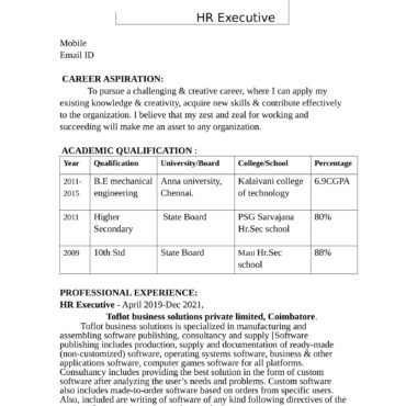 4612-HR Cum Recruitment and Admin Executive