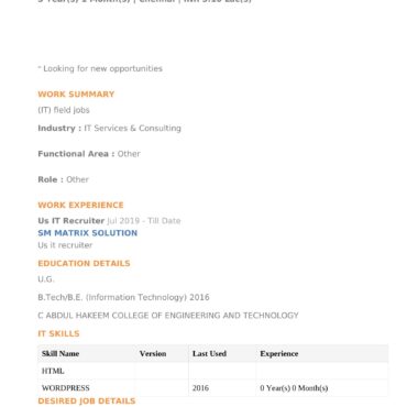 4603-HR Cum Recruitment and Admin Executive
