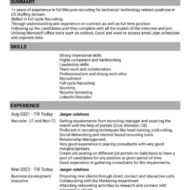 4701-HR Cum Recruitment and Admin Executive
