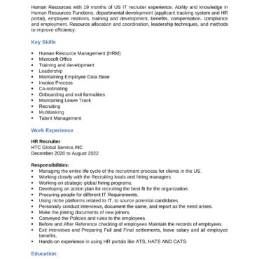 4593-HR Cum Recruitment and Admin Executive