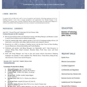 4590-HR Cum Recruitment and Admin Executive
