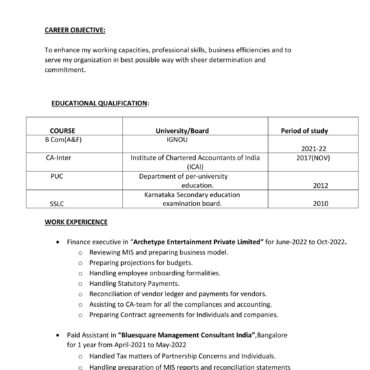 2370-Semi Qualified Professional