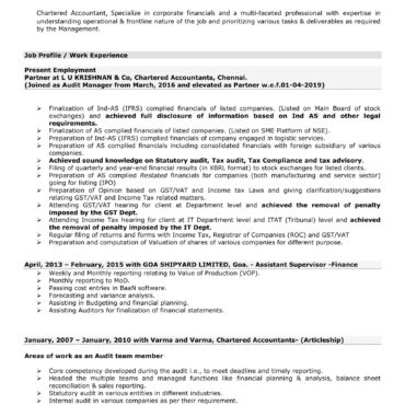 2788-Chartered Accountant Experienced