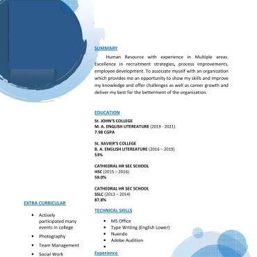 1999 - HR Cum Recruitment and Admin Executive