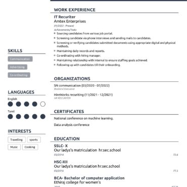 4388-HR Cum Recruitment and Admin Executive