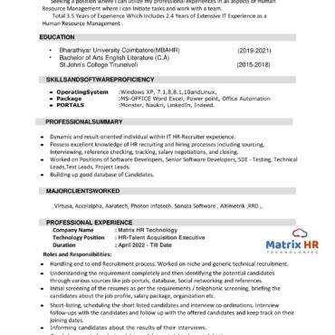 4246-HR Cum Recruitment and Admin Executive