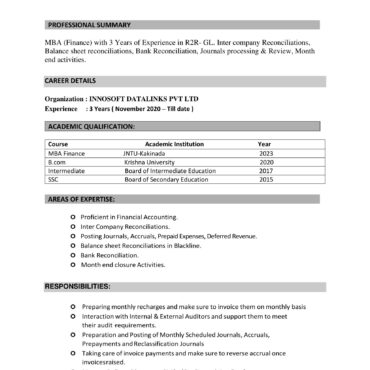 3307 - Business Administration Experienced