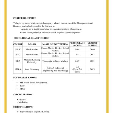 2207-Business Administration Fresher