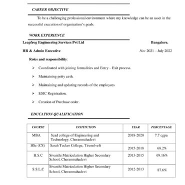 2846-HR Cum Recruitment and Admin Executive