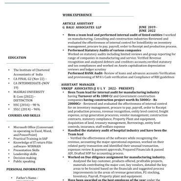 1797 - Semi Qualified Professional