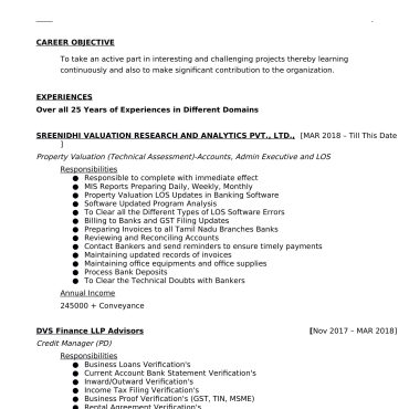 752-Business Administration Experienced