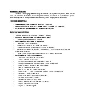 401-Business Administration Experienced