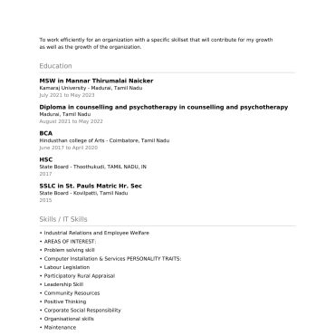 544-HR cum Recruitment and Admin Executive