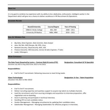 1828 - HR Cum Recruitment and Admin Executive