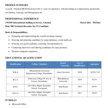 1847 - Business Administration Experienced