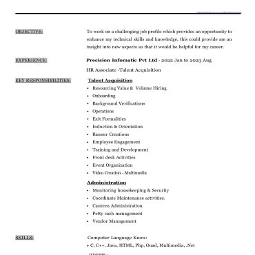 1825 - HR Cum Recruitment and Admin Executive
