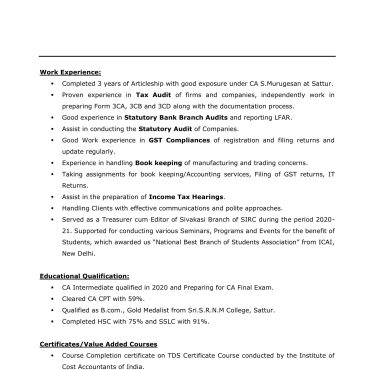 1752 - Semi Qualified Professional