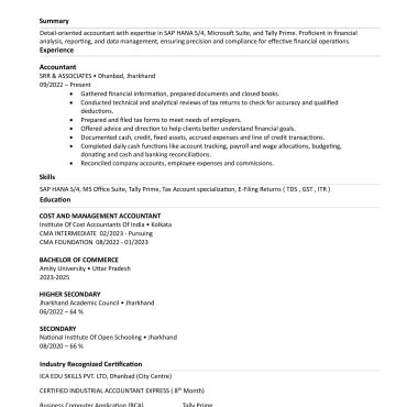 252-Semi Qualified Professional