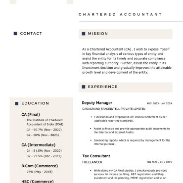 917-Chartered Accountant Experienced
