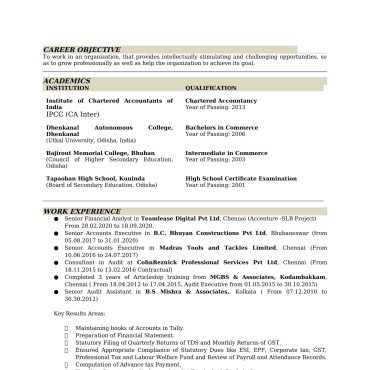 1659 - Semi Qualified Professional