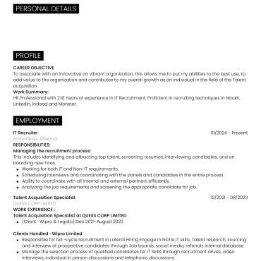 445-HR cum Recruitment and Admin Executive