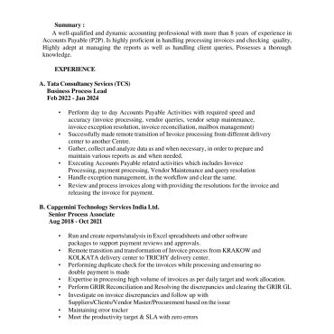 667-Business Administration Experienced