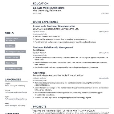 784-Customer Support Executive