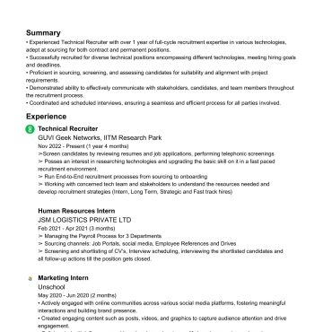 1804 - HR Cum Recruitment and Admin Executive