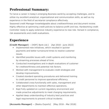 702-Business Administration Experienced