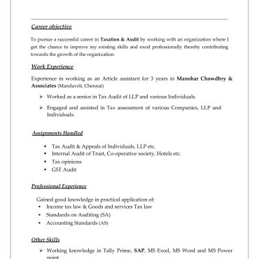 879-Chartered Accountant Experienced