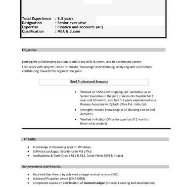 575-Business Administration Experienced