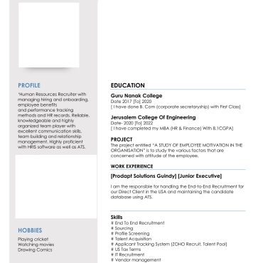 1993 - HR Cum Recruitment and Admin Executive