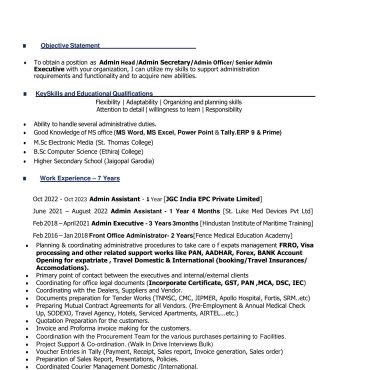 12078 - HR cum Recruitment and Admin Executive