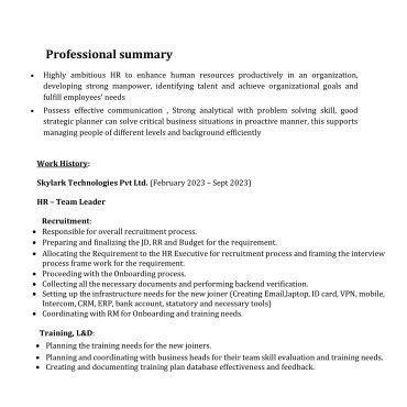 12087 - HR cum Recruitment and Admin Executive